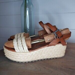 Musse & Cloud Tino Espadrille Wedge Sandal Size 10/41